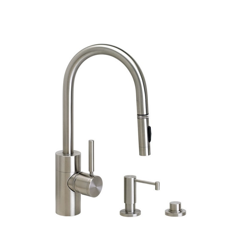 WATERSTONE FAUCETS 5900-3 CONTEMPORARY PREP SIZE PLP PULL-DOWN FAUCET - 3 PIECE SUITE
