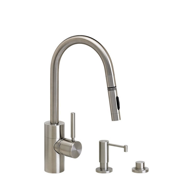 WATERSTONE FAUCETS 5910-3 CONTEMPORARY PREP SIZE PLP PULL-DOWN FAUCET - 3 PIECE SUITE