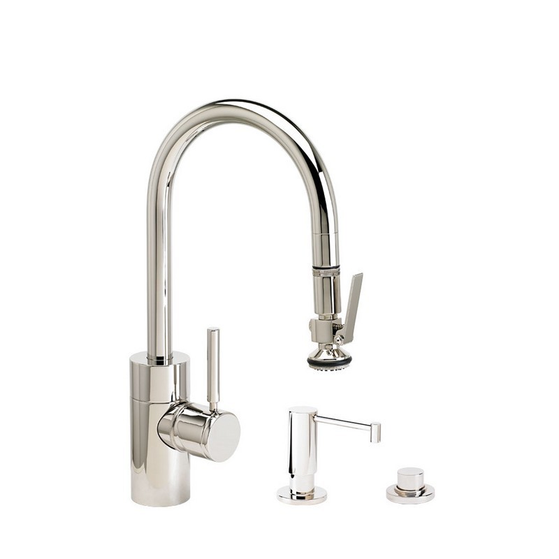 WATERSTONE FAUCETS 5930-3 CONTEMPORARY PREP SIZE PLP PULL-DOWN FAUCET - 3 PIECE SUITE