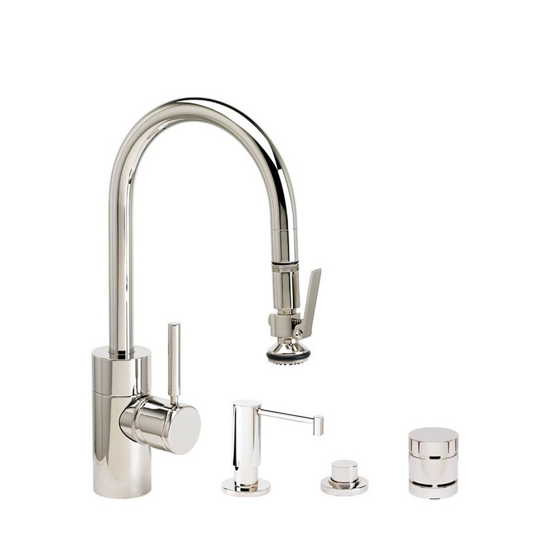 WATERSTONE FAUCETS 5930-4 CONTEMPORARY PREP SIZE PLP PULL-DOWN FAUCET - 4 PIECE SUITE