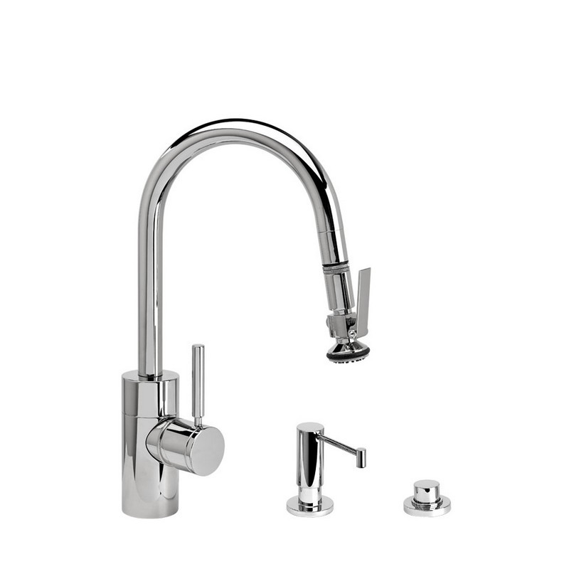 WATERSTONE FAUCETS 5940-3 CONTEMPORARY PREP SIZE PLP PULL-DOWN FAUCET - 3 PIECE SUITE