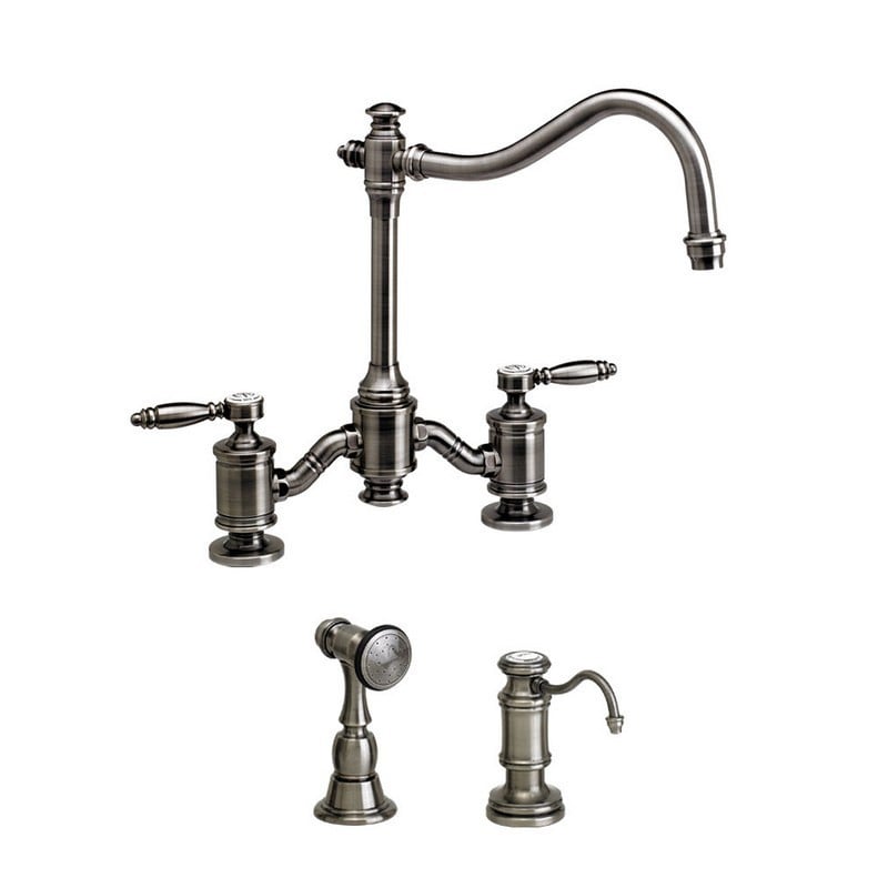 WATERSTONE FAUCETS 6200-2 ANNAPOLIS BRIDGE FAUCET WITH LEVER HANDLES - 2 PIECE SUITE