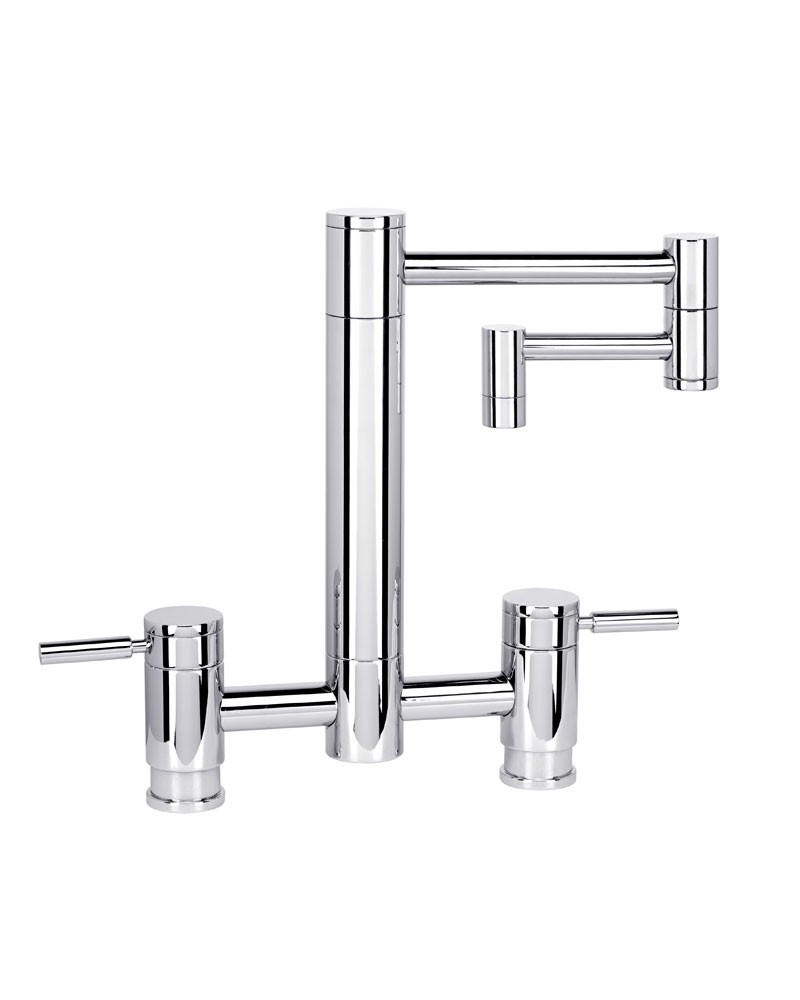 WATERSTONE FAUCETS 7600-12 HUNLEY BRIDGE FAUCET WITH 12 INCH ARTICULATED SPOUT
