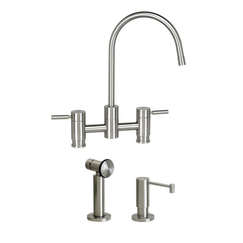 ROHL U.4273LS-APC-2 PERRIN  ROWE HOLBORN BRIDGE SINGLE HOLE KITCHEN FAUCET  WITH SIDESPRAY AND METAL LEVERS, ROHL...