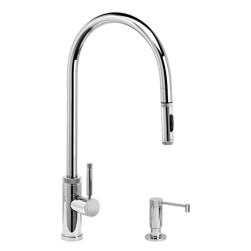 WATERSTONE FAUCETS 9300-2 INDUSTRIAL EXTENDED REACH PLP PULL-DOWN FAUCET - 2 PIECE SUITE