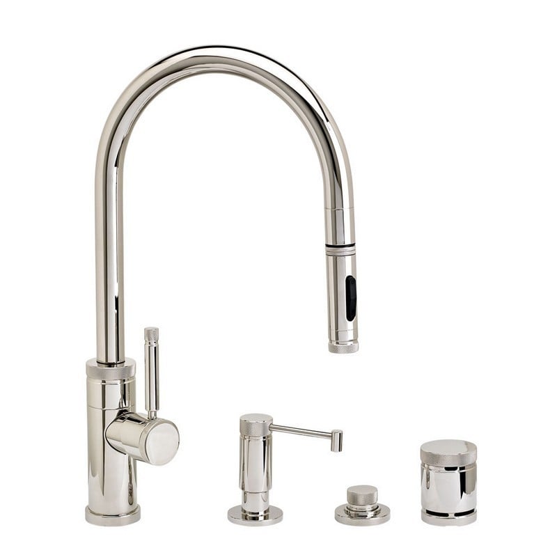 WATERSTONE FAUCETS 9400-4 INDUSTRIAL PLP PULL-DOWN FAUCET - 4 PIECE SUITE