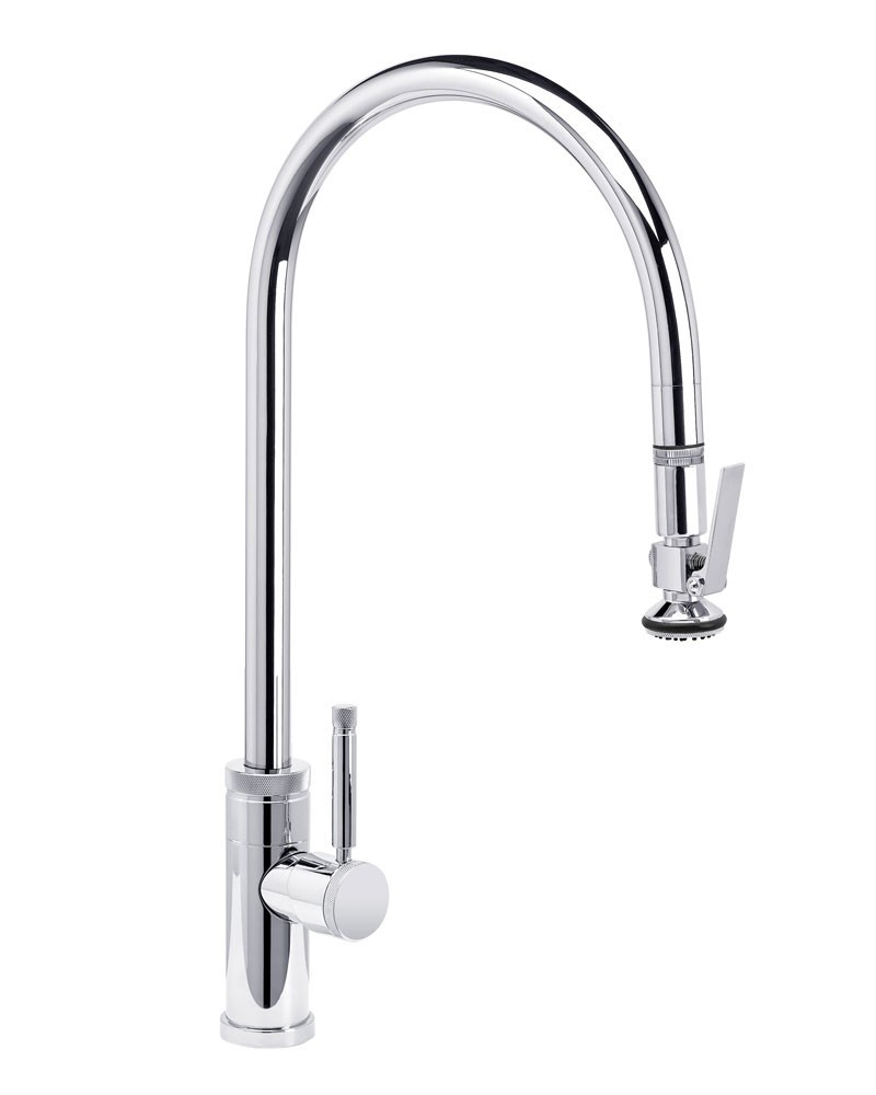 WATERSTONE FAUCETS 9700 INDUSTRIAL EXTENDED REACH PLP PULL-DOWN FAUCET - LEVER SPRAYER
