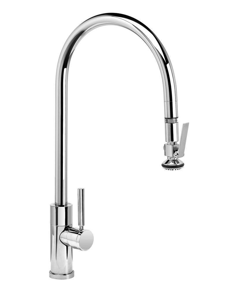 WATERSTONE FAUCETS 9750 MODERN EXTENDED REACH PLP PULL-DOWN FAUCET - LEVER SPRAYER