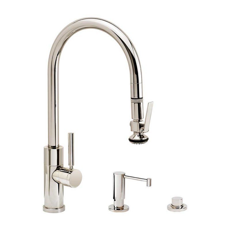 WATERSTONE FAUCETS 9850-3 MODERN PLP PULL-DOWN FAUCET - 3 PIECE SUITE