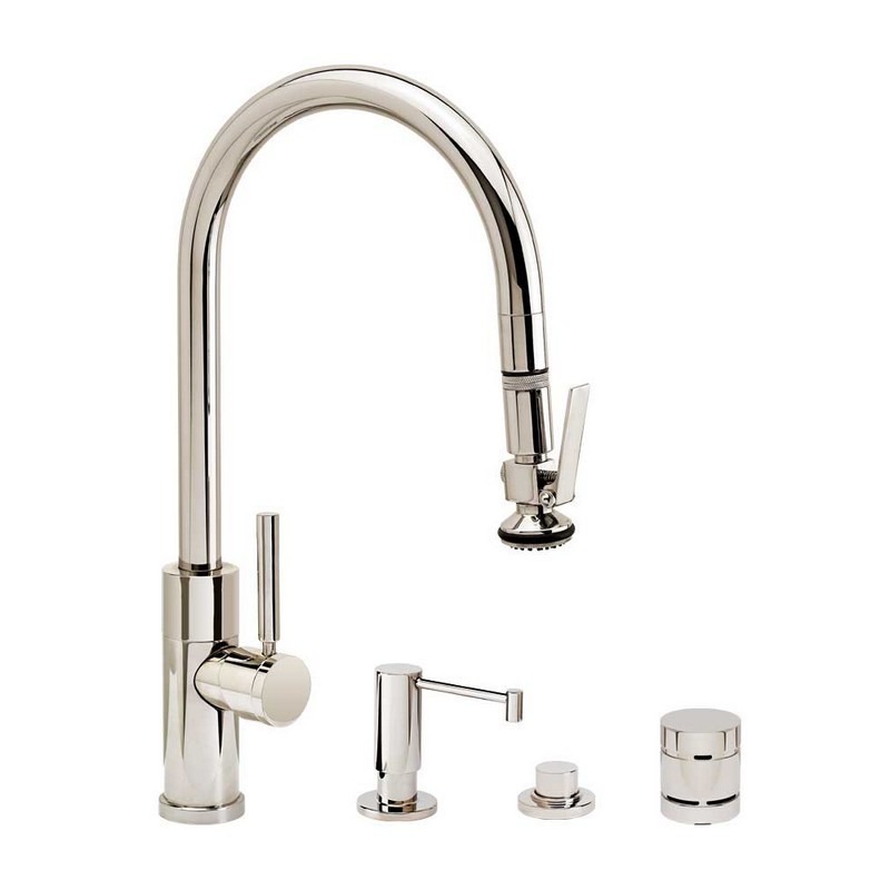 WATERSTONE FAUCETS 9860-4 MODERN PLP PULL-DOWN FAUCET - 4 PIECE SUITE