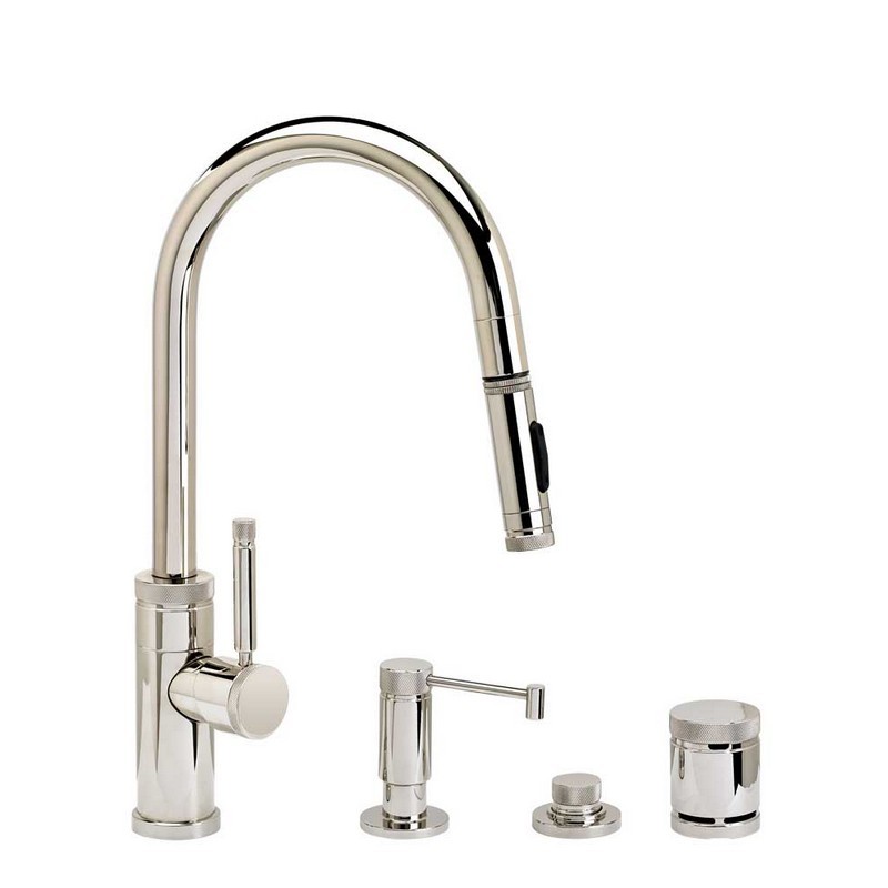 WATERSTONE FAUCETS 9910-4 INDUSTRIAL PREP SIZE PLP PULL-DOWN FAUCET - 4 PIECE SUITE