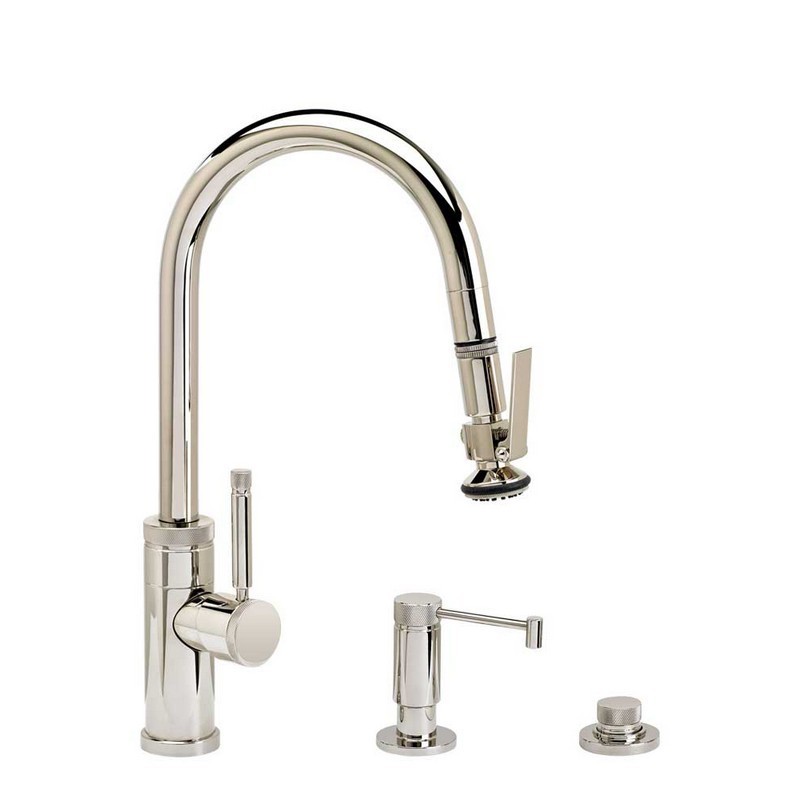 WATERSTONE FAUCETS 9940-3 INDUSTRIAL PREP SIZE PLP PULL-DOWN FAUCET - 3 PIECE SUITE