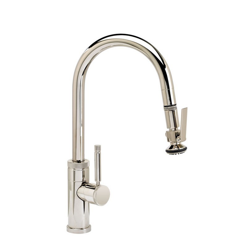 WATERSTONE FAUCETS 9940 INDUSTRIAL PREP SIZE PLP PULL-DOWN FAUCET - ANGLED SPOUT - LEVER SPRAYER