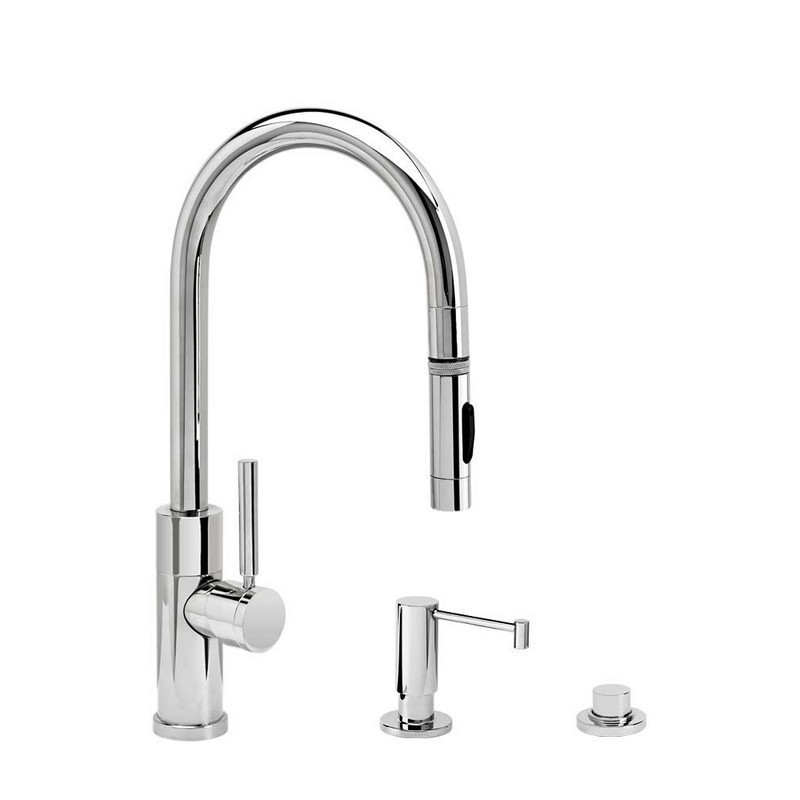 WATERSTONE FAUCETS 9950-3 MODERN PREP SIZE PLP PULL-DOWN FAUCET - 3 PIECE SUITE