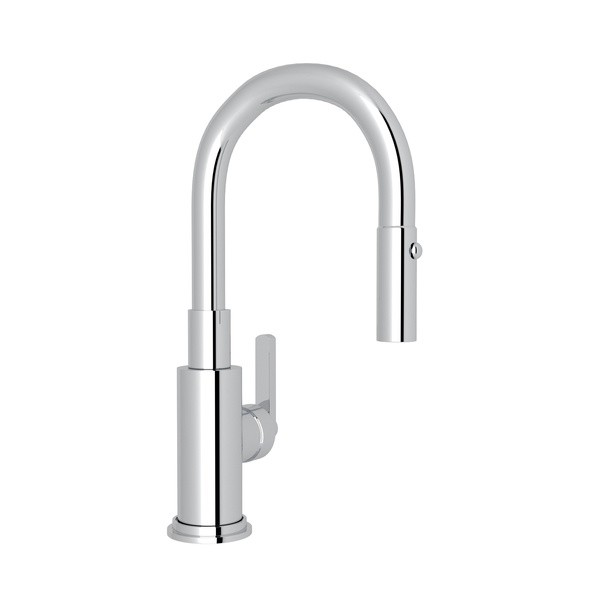 ROHL A3430SLM-2 LOMBARDIA PULL-DOWN BAR/FOOD PREP FAUCET WITH METAL LEVER