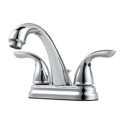 PFISTER LG148-700 PFIRST SERIES 6 INCH DECK MOUNT TWO LEVER HANDLE CENTERSET BATHROOM FAUCET