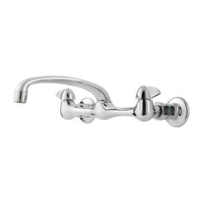PFISTER G127-1000 PFIRST SERIES 3 5/8 INCH TWO BLADE HANDLES WALL MOUNT KITCHEN FAUCET - POLISHED CHROME