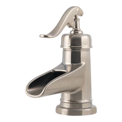PFISTER LF-M42-YP ASHFIELD 7 3/4 INCH DECK MOUNT SINGLE CONTROL BATHROOM FAUCET WITH PUSH AND SEAL