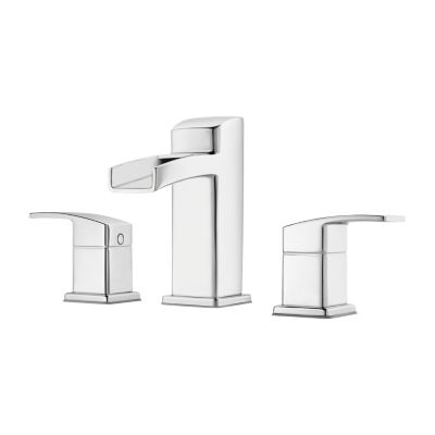 PFISTER LG49-DF0 KENZO 6 1/4 INCH DECK MOUNT TWO LEVER HANDLE WIDESPREAD BATHROOM FAUCET