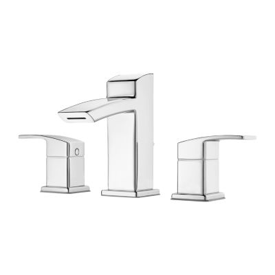 PFISTER LG49-DF2 KENZO 6 1/4 INCH DECK MOUNT TWO LEVER HANDLE WIDESPREAD BATHROOM FAUCET