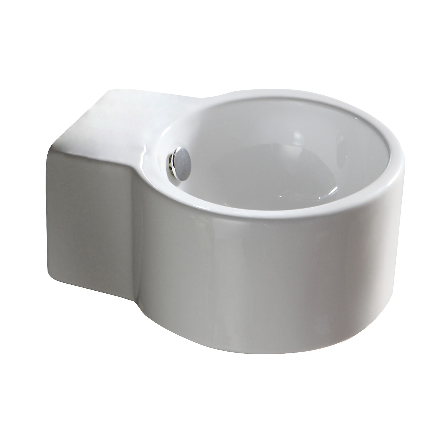 BARCLAY 4-8140WH CALLA 10 7/8 INCH SINGLE BASIN ABOVE COUNTER OR WALL MOUNT BATHROOM SINK - WHITE