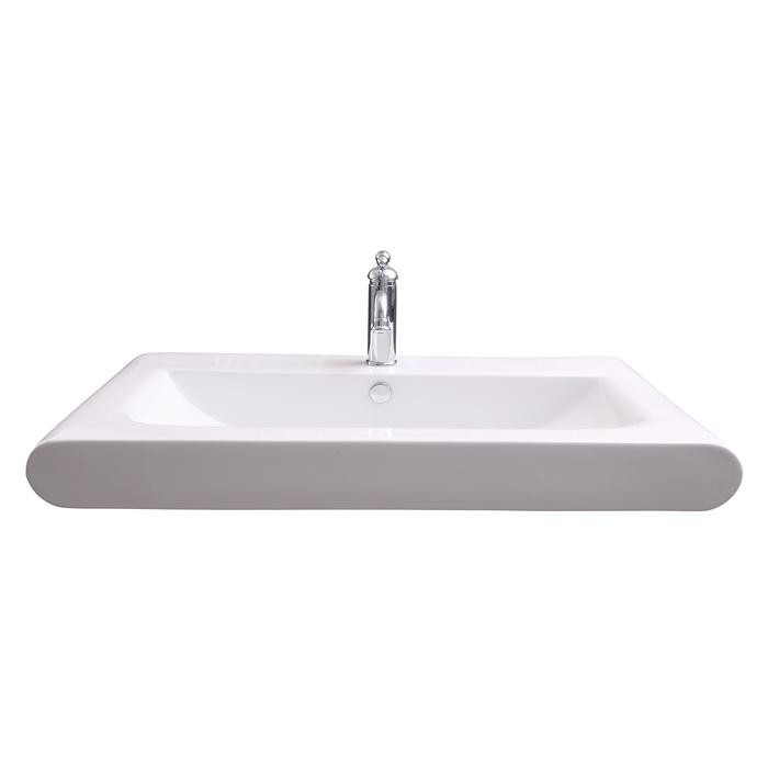 BARCLAY 4-9092WH TEVIS 36 1/8 INCH SINGLE BASIN WALL MOUNT BATHROOM SINK - WHITE