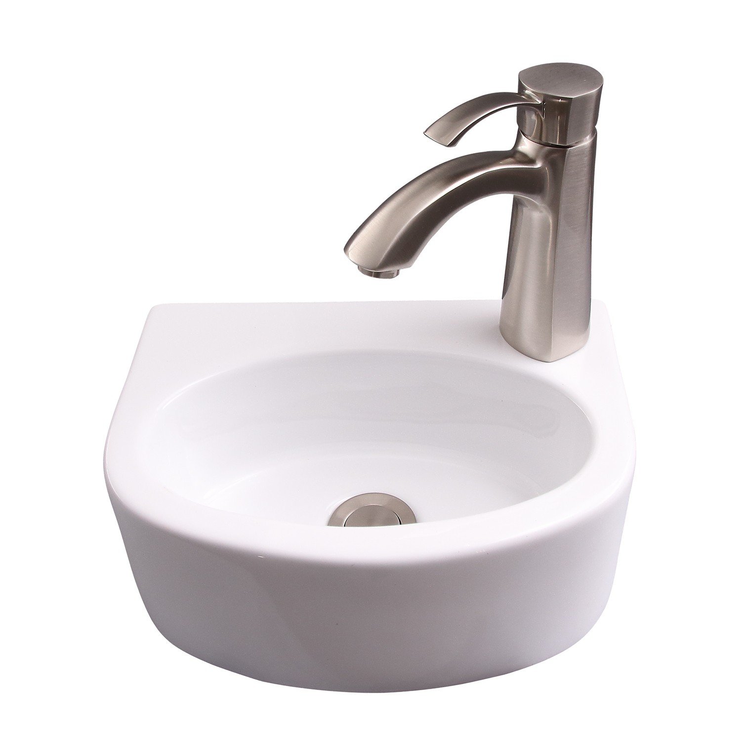 BARCLAY 4-9160WH CADIZ 12 1/4 INCH SINGLE BASIN WALL MOUNT BATHROOM SINK - WHITE