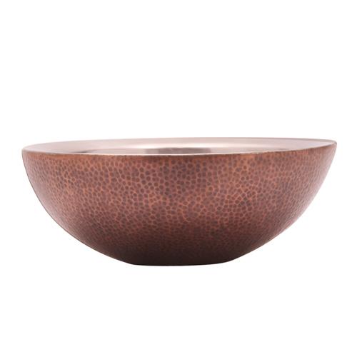 BARCLAY 7-751AC CARROCK 16 INCH SINGLE BASIN ABOVE COUNTER BATHROOM SINK - HAMMERED ANTIQUE COPPER