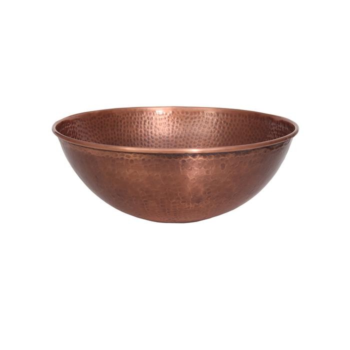 BARCLAY 7-757AC GOULANE 15 1/4 INCH SINGLE BASIN ABOVE COUNTER BATHROOM SINK - HAMMERED ANTIQUE COPPER