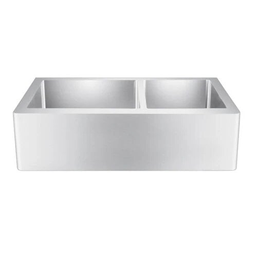 BARCLAY FSSDB2500-SS CROWLEY 33 INCH DOUBLE BOWL APRON FRONT FARMER KITCHEN SINK - MATTE