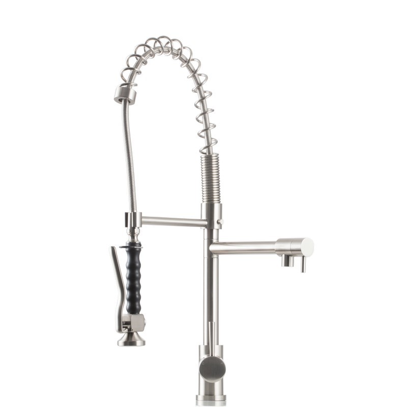 STRICTLY KF200BN COIL SPRING SPRAYER WITH POT-FILLER KITCHEN FAUCET IN BRUSHED NICKEL