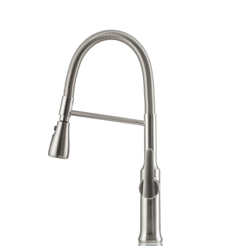 STRICTLY KF800BN COIL SPRING PULL-DOWN KITCHEN FAUCET IN BRUSHED NICKEL