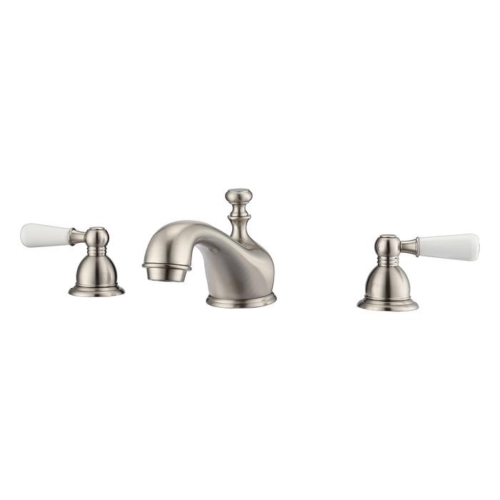 BARCLAY LFW100-PL MARSALA 3 3/4 INCH THREE HOLES DECK MOUNT WIDESPREAD BATHROOM FAUCET WITH PORCELAIN LEVER HANDLES