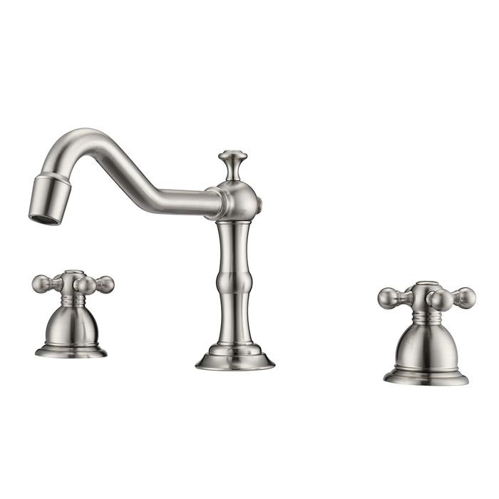 BARCLAY LFW102-MC ROMA 6 INCH THREE HOLES DECK MOUNT WIDESPREAD BATHROOM FAUCET WITH CROSS HANDLES