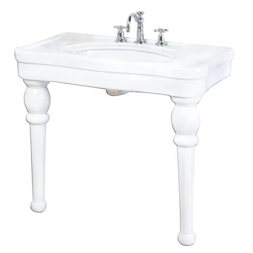 BARCLAY PGVCL-B VERSAILLES 42 1/8 INCH SINGLE BASIN CONSOLE BATHROOM SINK - WHITE