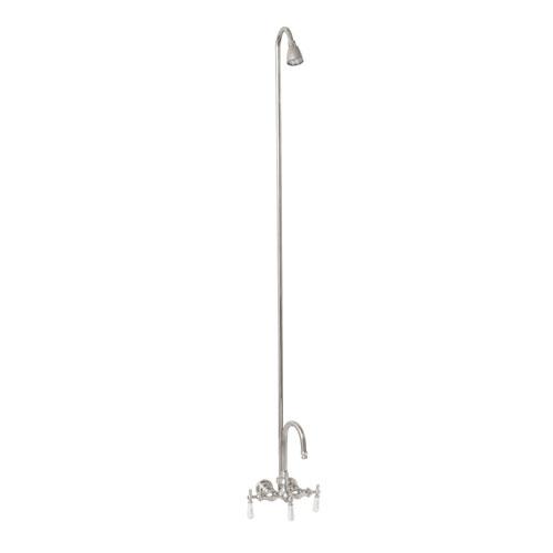 BARCLAY 4013-PL-CP 12 INCH WALL MOUNT LEVER HANDLES TUB FILLER WITH SHOWERHEAD AND DIVERTER