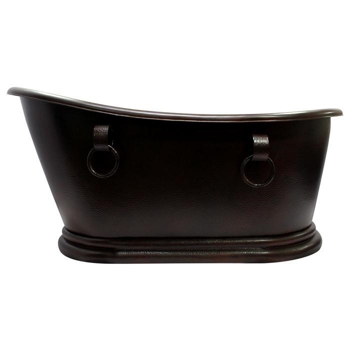 BARCLAY COTSN66RB-MF LILITH 67 5/8 INCH COPPER FREESTANDING OVAL SOAKER SLIPPER BATHTUB - MEXICAN