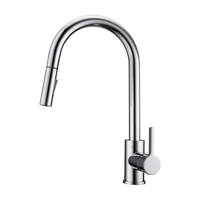BARCLAY KFS413-L1 FENTON 4 3/4 INCH SINGLE HOLE DECK MOUNT KITCHEN FAUCET WITH PULL-DOWN SPRAY AND LEVER HANDLE