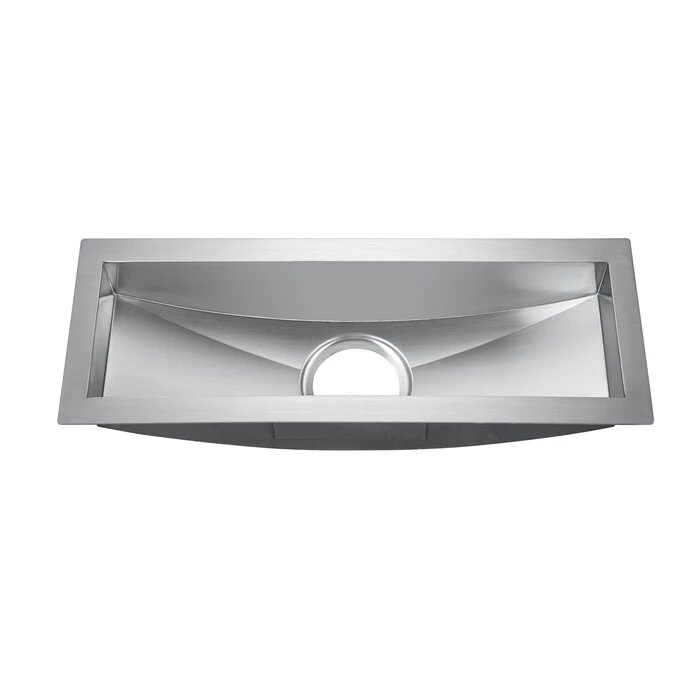 BARCLAY PSSSB2100-SS VEDETTE 22 INCH SINGLE BOWL UNDERMOUNT OR DROP-IN PREP SINK - MATTE