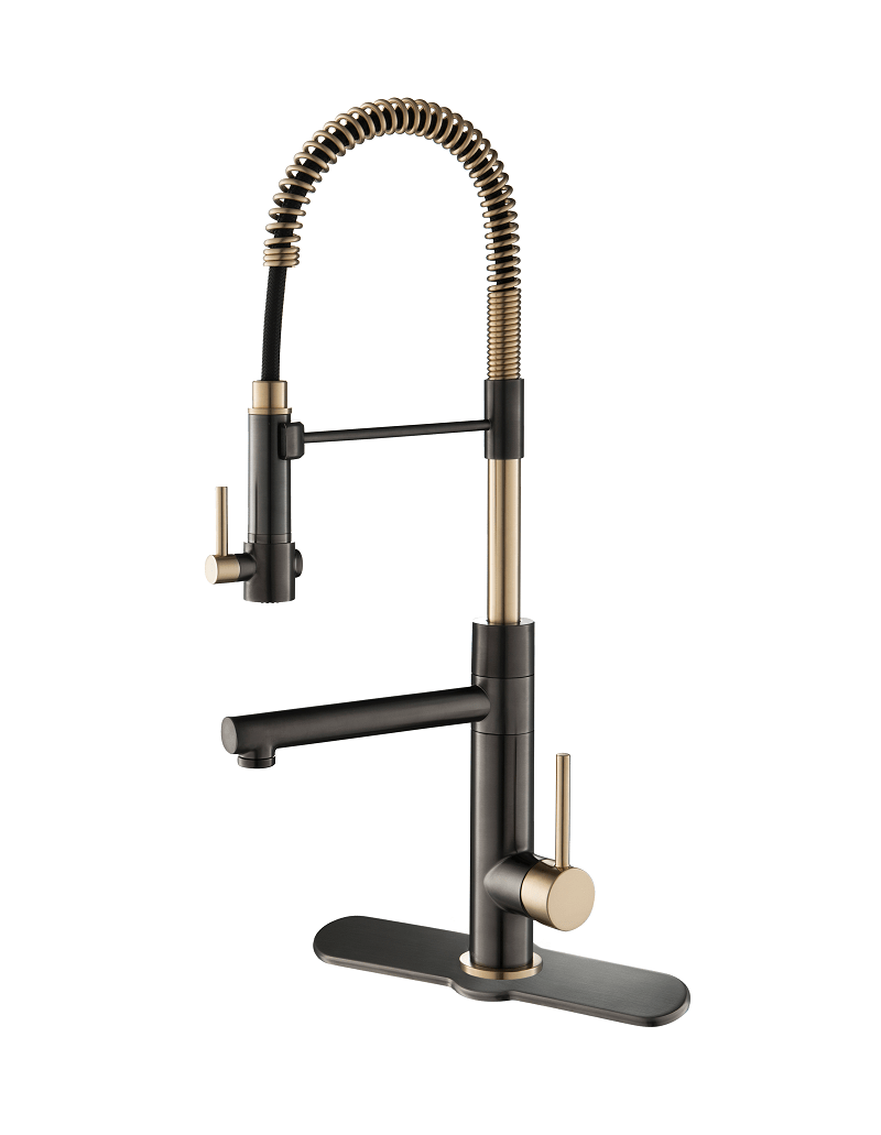 KRAUS KPF-1603-DP03SB ARTEC PRO 2-FUNCTION COMMERCIAL STYLE PRE-RINSE KITCHEN FAUCET WITH PULL-DOWN SPRING SPOUT AND POT FILLER