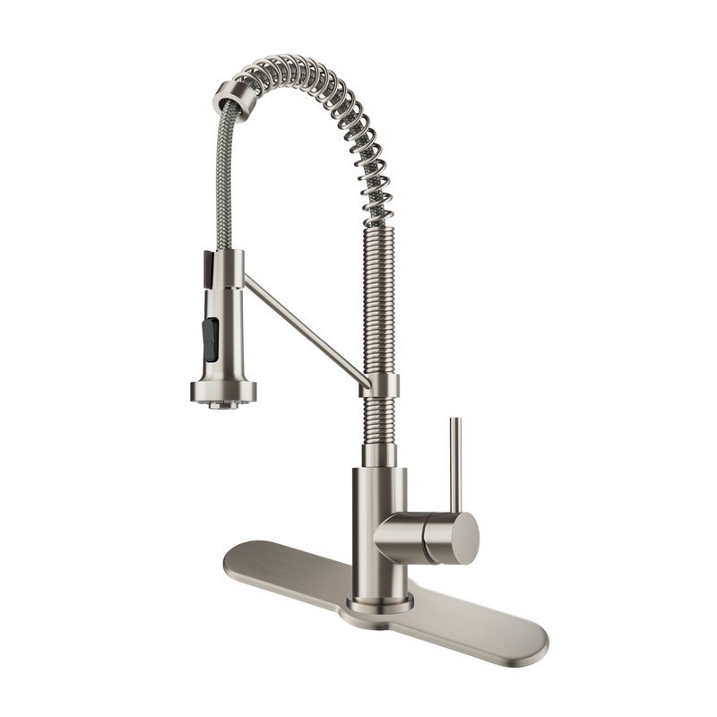 KRAUS KPF-1610-DP03 BOLDEN SINGLE HANDLE 18-INCH COMMERCIAL KITCHEN FAUCET WITH DECK PLATE