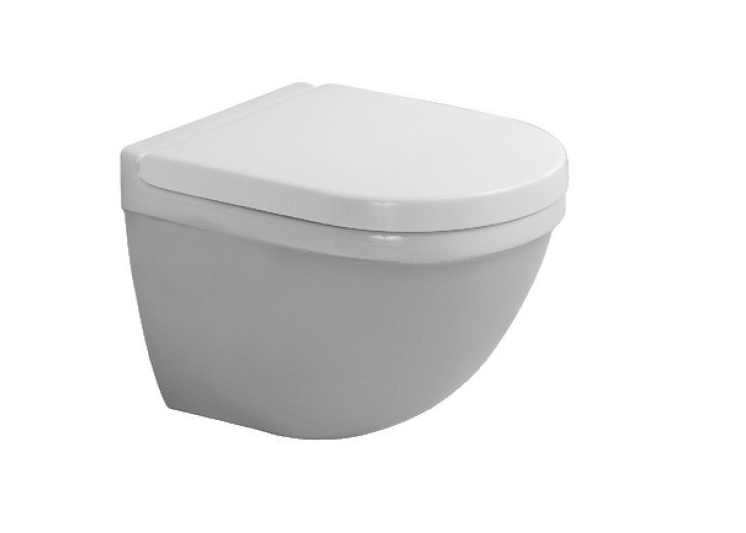 Duravit 2227090092 Starck 3 14 1 8 X 19 Inch Toilet Wall Mounted Compact Washdown Model Bowl Only - Duravit Starck 3 Wall Mounted Toilet With Durafix