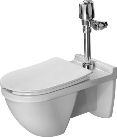 DURAVIT 222909 STARCK 3 14-5/8 X 26 INCH TOILET WALL-MOUNTED, VISIBLE INLET, BOWL ONLY