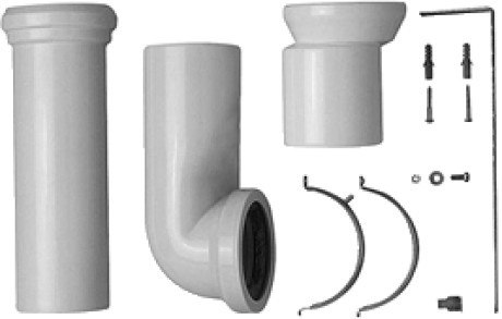DURAVIT 0014220000 MULTIPLE VARIO CONNECTOR SET FOR HORIZONTAL OR VERTICAL OUTLET INCLUDED EXCENTER