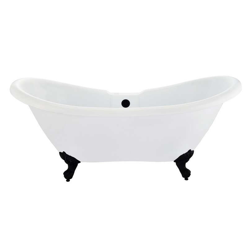 ALTAIR 52269-BAT-WH-MB PORVA 68 7/8 X 29 1/8 INCH ACRYLIC CLAWFOOT SOAKING BATHTUB WITH DRAIN AND OVERFLOW - GLOSSY WHITE
