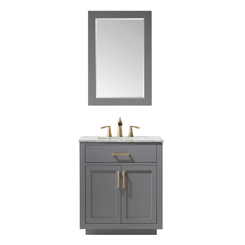 ALTAIR 531030-CAB IVY 30 INCH SINGLE SINK BATHROOM VANITY CABINET ONLY WITH MIRROR WITHOUT COUNTERTOP