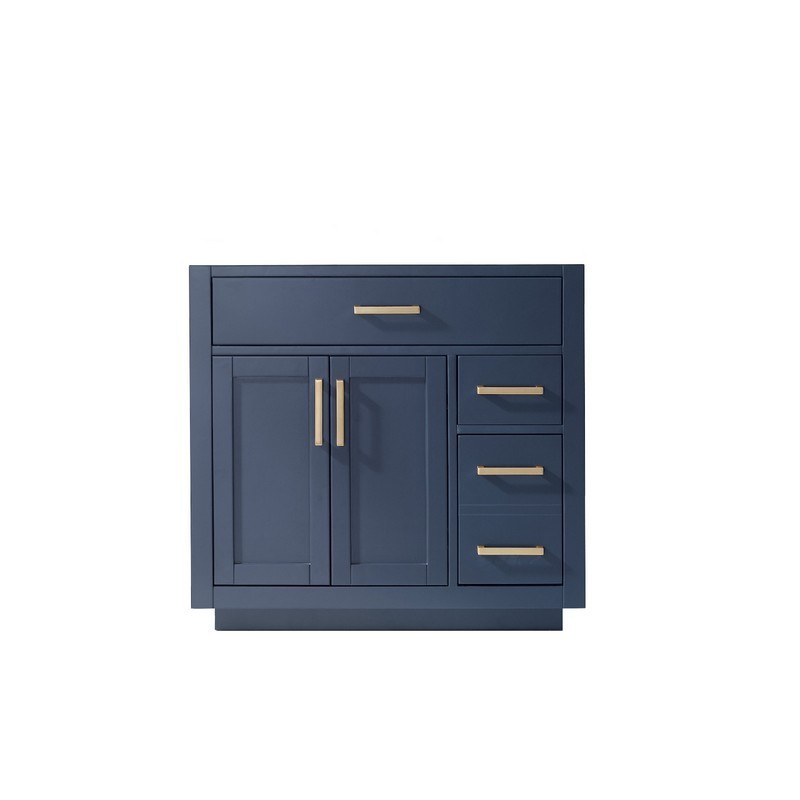 ALTAIR 531036-CAB-NM IVY 36 INCH SINGLE SINK BATHROOM VANITY CABINET ONLY WITHOUT COUNTERTOP AND MIRROR