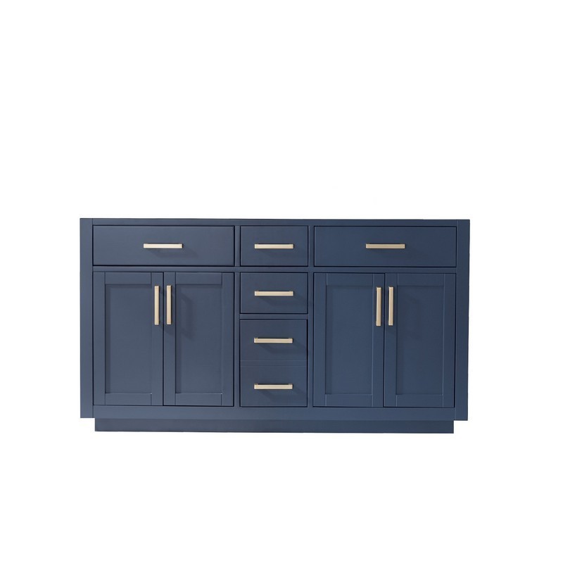 ALTAIR 531060-CAB-NM IVY 60 INCH DOUBLE SINK BATHROOM VANITY CABINET ONLY WITHOUT COUNTERTOP AND MIRROR