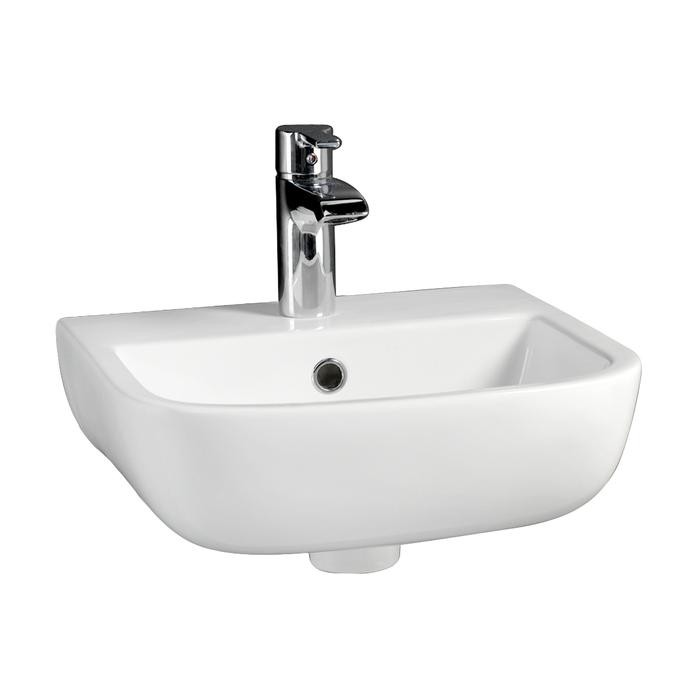 BARCLAY 4-21WH SERIES 15 3/4 INCH SINGLE BASIN SMALL WALL MOUNT BATHROOM SINK - WHITE