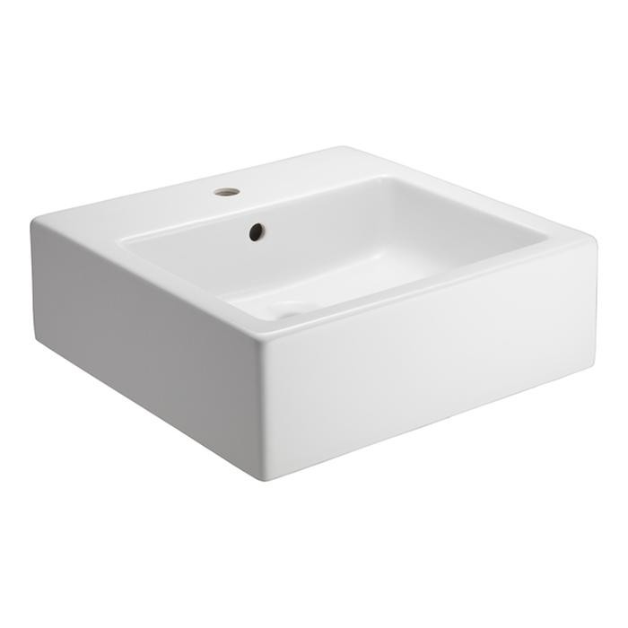 BARCLAY 4-46WH PATRICIA 20 INCH SINGLE BASIN ABOVE COUNTER BATHROOM SINK - WHITE